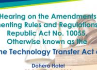 Public Hearing Live at Dohera Hotel, Mandaue City, Cebu, Dec. 11, 2018 – 7:00 AM to 12:00 NN