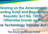 Public Hearing Live at The Royal Mandaya Hotel, Davao City, Dec. 18, 2018 – 7:00 AM to 12:00 NN